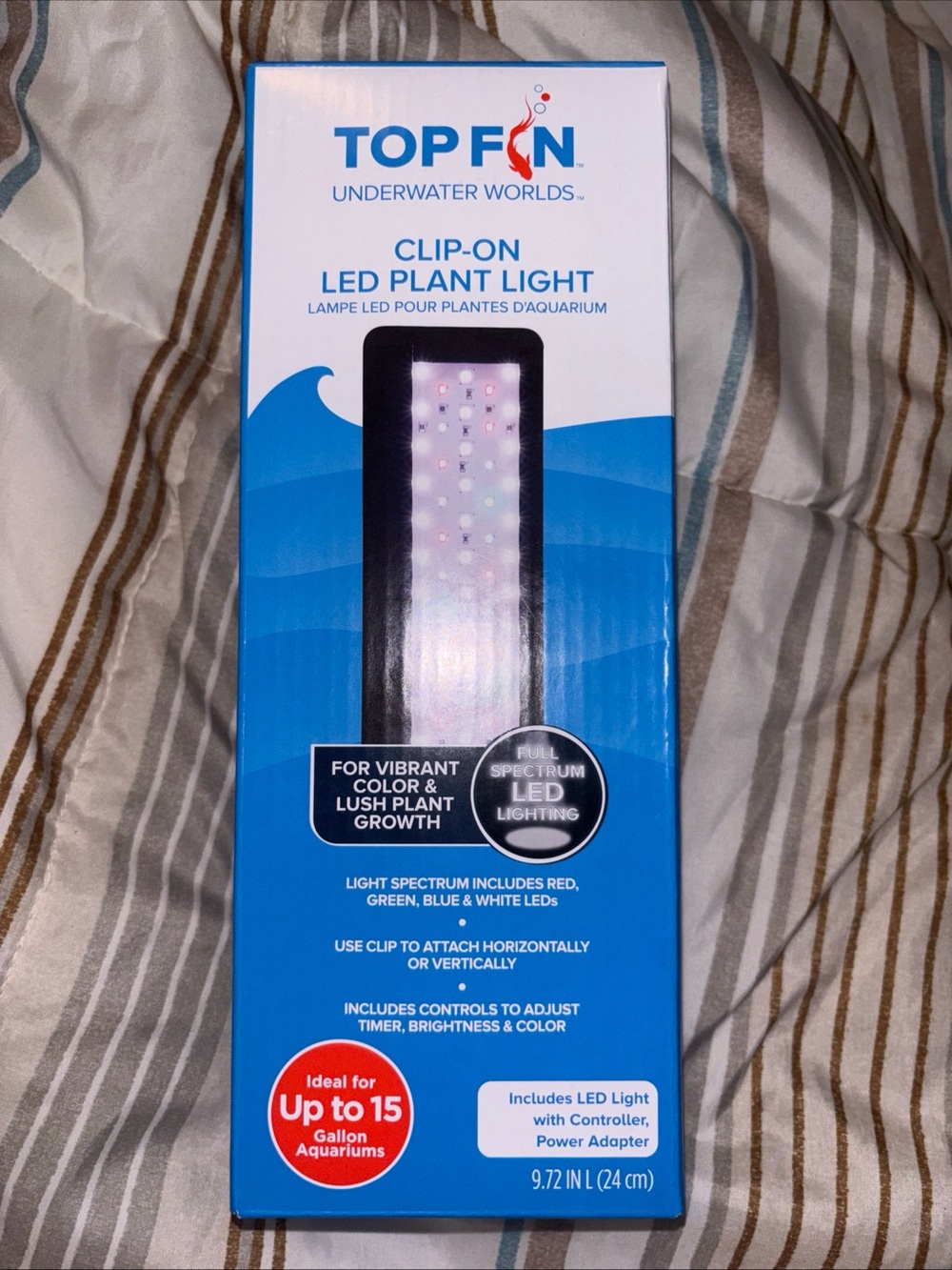 Black Clip-On LED Plant Light for Aquariums